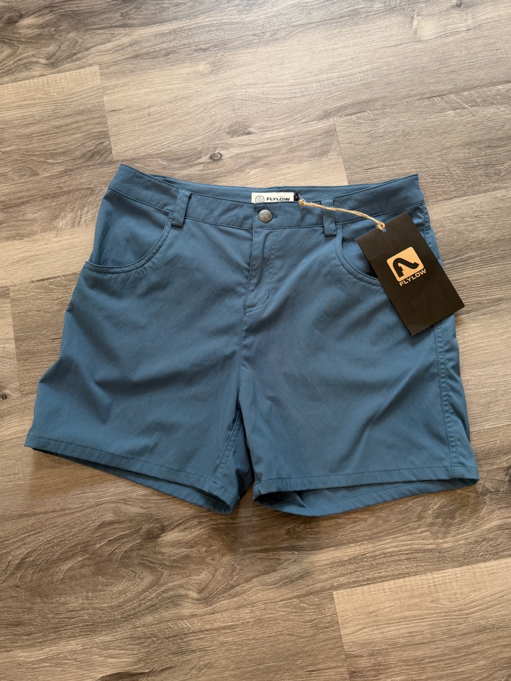 Flylow High Waist Life Shorts in River Blue
